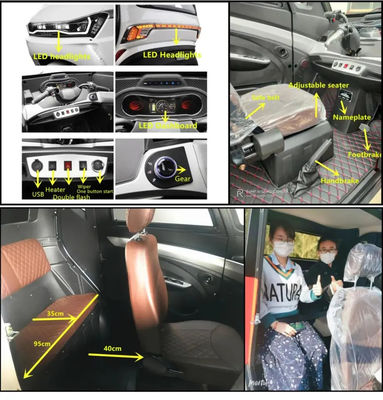 سه چرخه بزرگسالان سه چرخ 60 ولت 1500 وات باتری 80 آمپری LiFePo4 برقی مسافربری