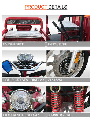 سه چرخه محموله برقی Jinpeng QL150e قدرت قوی برای کارهای کشاورزی