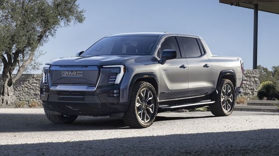 GMC Sierra EV دو موتور موتور با 754P برای کشیدن تا 9500 پوند و می تواند تا 1300 پوند بار مفید را بکشند