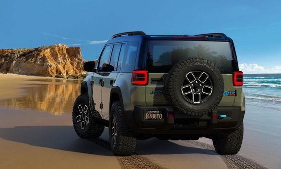 SUV الکتريکي 2024 جيپ رينک EV با پشت بام تاشو قابل برداشتن درب ها و سنگ هاي خزنده