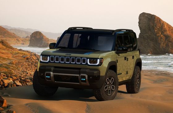 SUV الکتريکي 2024 جيپ رينک EV با پشت بام تاشو قابل برداشتن درب ها و سنگ هاي خزنده