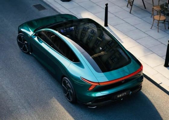 گرمترين نمایشگاه خودروهای پکن Jiyue07 200kw قدرت موتور 27w؛S اتومبیل الکتریکی خالص با سرعت بالا در 200km / h